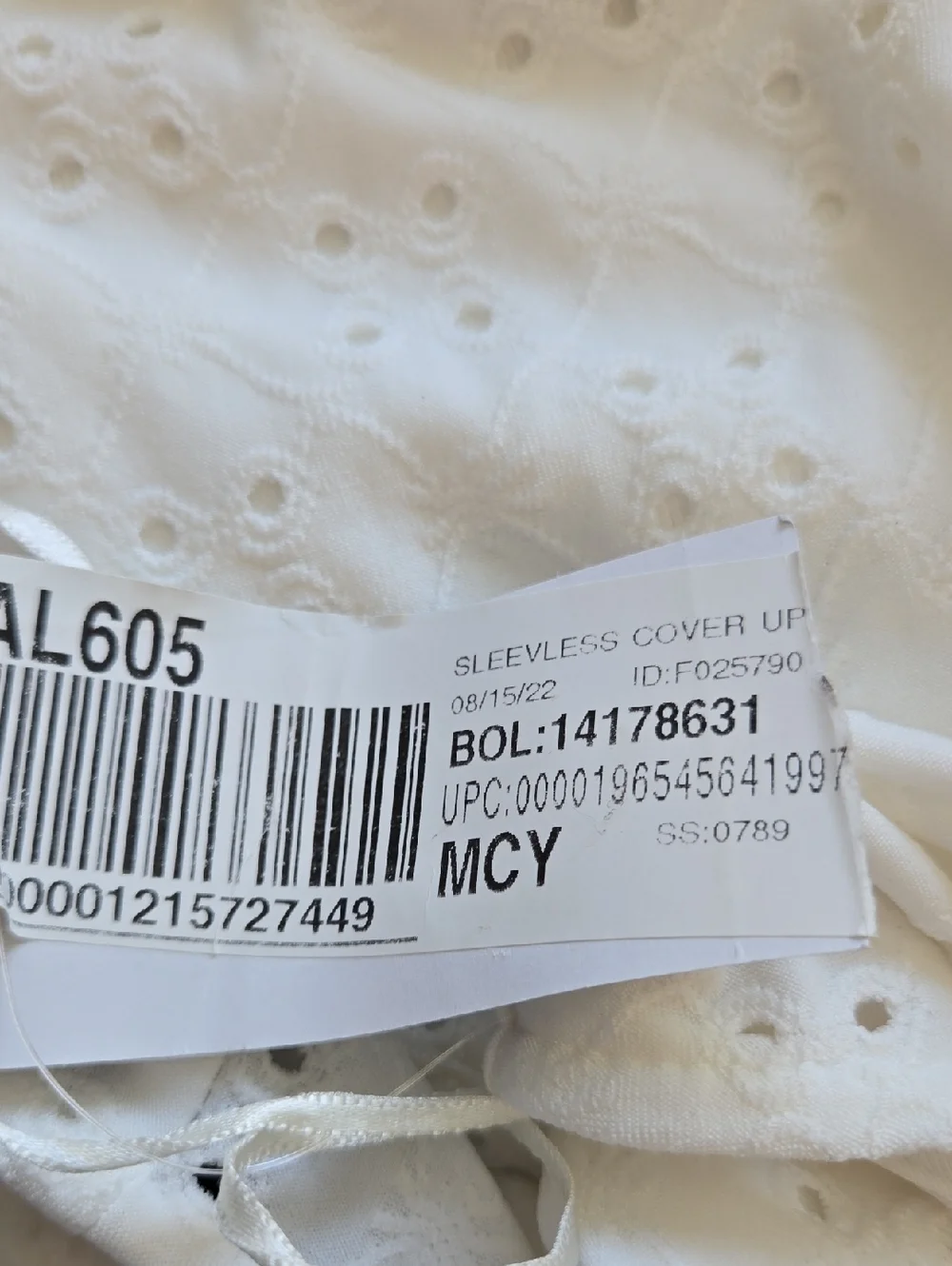 1.STATE Womens Eyelet Maxi Dress Cover-Up Resortwear Beachy Ivory Size XL NWT
